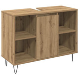 Bathroom Furniture Set 3 pcs Artisan Oak Engineered Wood 3378508