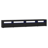 TV Cabinet with LED Lights Black 270x35x40 cm 3152747