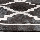 Rug Washable Black and White 190x300 cm 136607