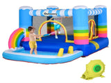 Kids Bounce Castle Inflatable House with Trampoline Pool Climbing Wall with Inflator Carrybag, 2.8 x T3398P348065