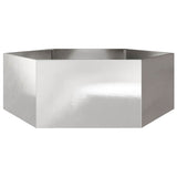 Garden Planter Hexagon 138x120x45 cm Stainless Steel 851140