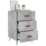 Bedside Cabinet Concrete Grey 40x40x66 cm Engineered Wood 827632