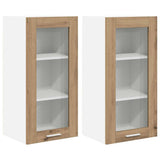 Hanging Cabinet with Storage 2 pcs Artisan Oak 40 x 31 x 80 cm 884313