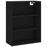 Highboard Black 69.5x34x180 cm Engineered Wood 3189286