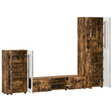 TV Cabinet Set FLORIN 3 pcs Smoked Oak Engineered Wood 3397979