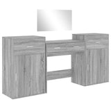 ZNTS 4 Piece Dressing Table Set Grey Sonoma Engineered Wood 3276530