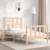 Bed Frame without Mattress Small Single Solid Wood Pine 3193036
