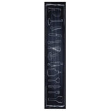 Kitchen Rug Black 300 x 60 cm Velvet 42013433