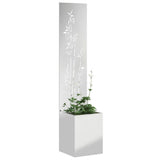 Garden Privacy Screen Silver 32 x 150 cm Galvanised steel 876383