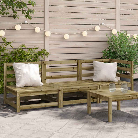 Garden Sofa 3-Seater Impregnated Wood Pine 837955