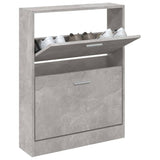 Shoe Cabinet Concrete Grey 59x17x81 cm Engineered Wood 342537