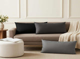 Throw Pillow 6 pcs HEERLEN Light Grey 40 x 70 cm Fabric 925256