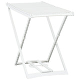 Folding Clothes Dry Rack White Plastic 48817