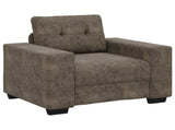 Sofa 3 pcs Dark Grey Artificial Leather 3324638
