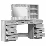 Dressing Table with Drawer 3 pcs Grey Sonoma Engineered Wood 3334214