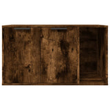Cat Litter Box Enclosure Smoked Oak 80x50x45 cm Engineered Wood 857737