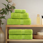 12 Piece Premium Towel Set SOLUND Green 600 gsm 137585