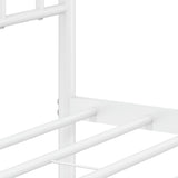 Metal Bed Frame without Mattress with Headboard White 75x190cm 374378