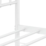 Metal Bed Frame without Mattress with Footboard White 120x200cm 374404
