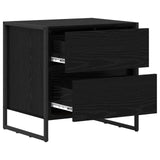 Bedside Table 2 pcs Black Oak 50 x 39.5 x 50 cm Engineered Wood 886679