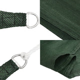Sunshade Sail 160 g/m Dark Green 5x7 m HDPE 311467