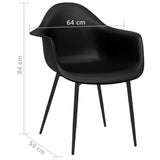 Dining Chairs 4 pcs Black PP 338077