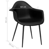 Dining Chairs 2 pcs Black PP 338076