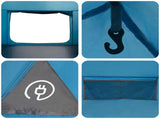 Cabin Tent with Roof Blue 400 x 210 x 180 cm Polyester 42028516