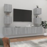 6 Piece TV Cabinet Set Grey Sonoma Engineered Wood 3114268