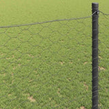Hexagon Fence Grey 1.6 x 10 m Steel 42005512