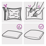 Cushion with Pillow HOUTEN 6 pcs Black Velvet 935090