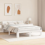 Bed Frame with Headboard White 150 x 200 cm Solid Pine Wood 872648