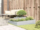 Garden Planter Silver 100 x 100 x 50 cm Galvanised Steel 873590