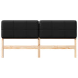 Upholstered Headboard Brown and Black 180 cm Solid Pine Wood 880110