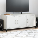 TV Cabinet White 100.5x39x43.5 cm Steel 846649