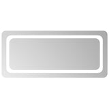 LED Bathroom Mirror Transparent 90 x 40 cm Tempered Glass 42045838