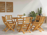 Garden Chair 6 pcs Natural Solid Acacia Wood 3416291