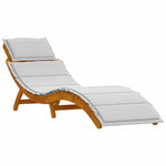 Sun lounger 2 pcs Light Grey 184 x 55 x 64cm Solid Acacia wood 4107100