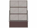 Garden Trellis Planter Brown 70 x 30 x 135 cm Metal 366619