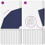 Balcony Privacy Screen 210 x 210 cm Polyester Navy Blue 42000933