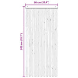 Insect Curtain Chenille Silver Grey and Pink 90 x 200 cm 42034439