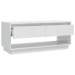 ZNTS TV Cabinet High Gloss White 102x41x44 cm Engineered Wood 809491