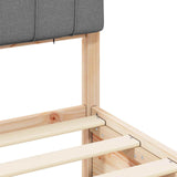 Bed Frame with Upholstered Headboard Light Grey 200 x 200 cm 3398209