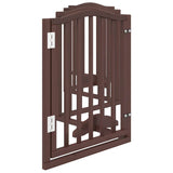 Dog Gate with Door Foldable 6 Panels Brown Oak 300 cm Poplar Wood 352229