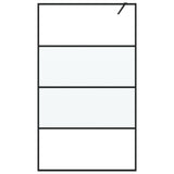 Walk-in Shower Wall Black 115x195 cm Half Frosted ESG Glass 152128