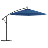Cantilever Garden Parasol Azure Polyester fabric, Steel pole 47137