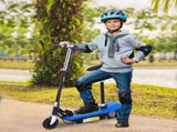 Foldable Electric Scooter for Kids 12V 120W W/Brake Kickstand -Blue T3398P349427