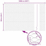 Hexagon Fence Silver 1 x 100 m Galvanised steel 42005756