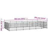 Outdoor Dog Kennel Steel 16,94 m 3124619