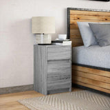 Bedside Cabinet with LED Lights Grey Sonoma Engineered Wood 852017